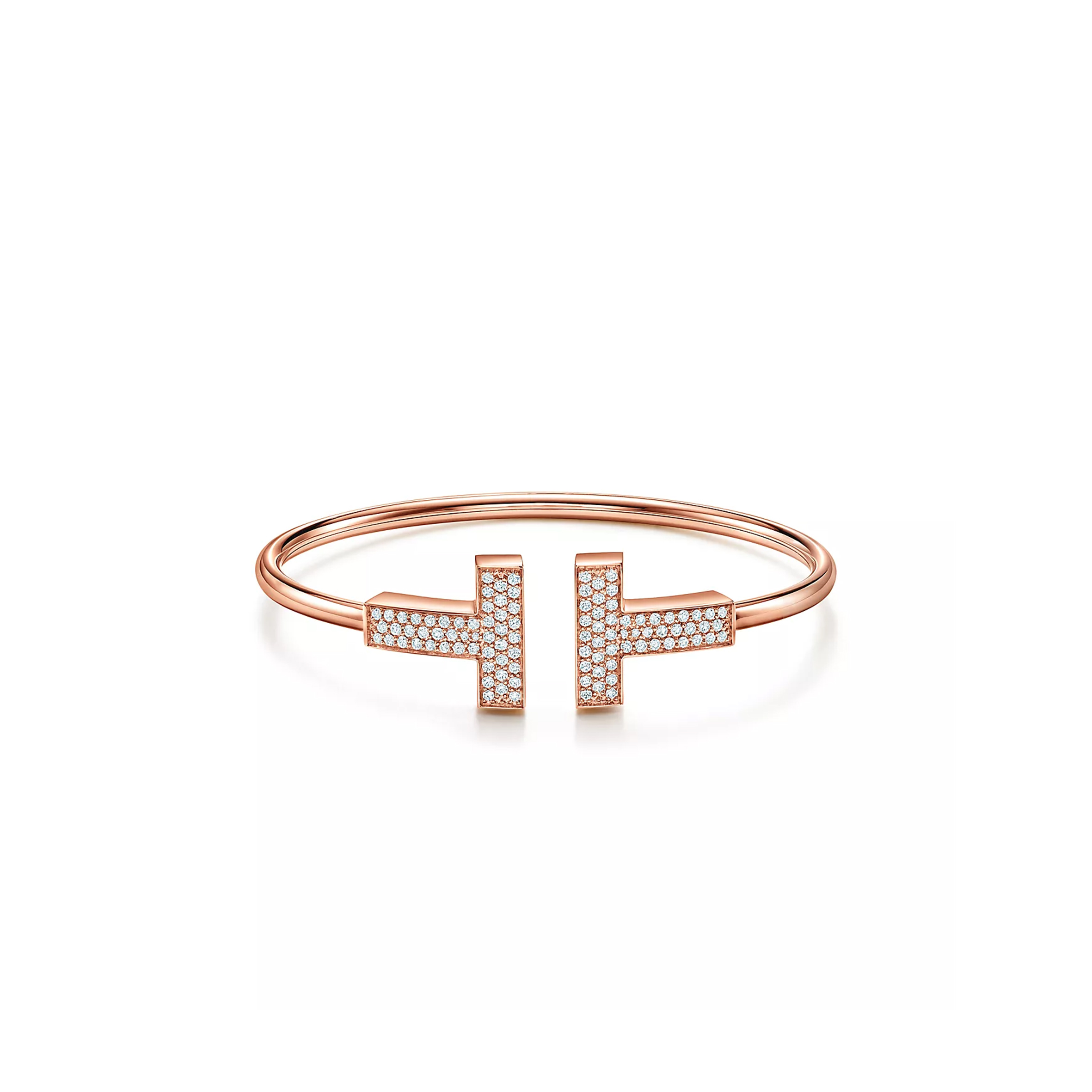 TIFFANY T WIDE DIAMOND WIRE BRACELET 67990706